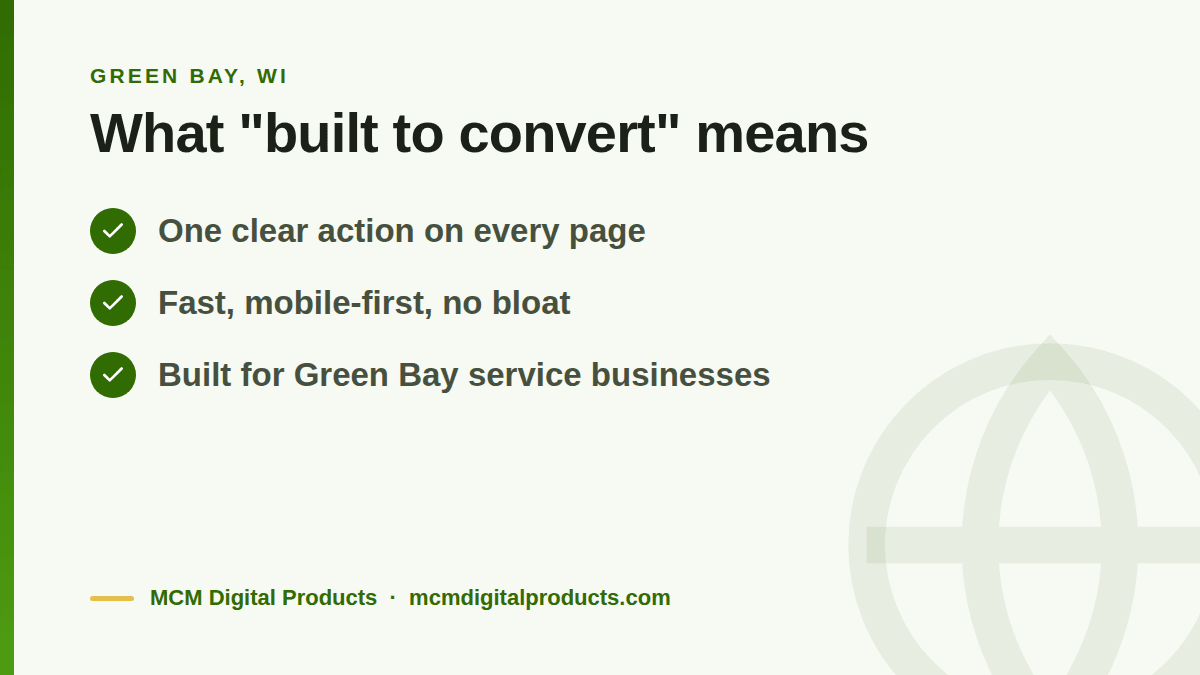 What built to convert means — key points from MCM Digital Products