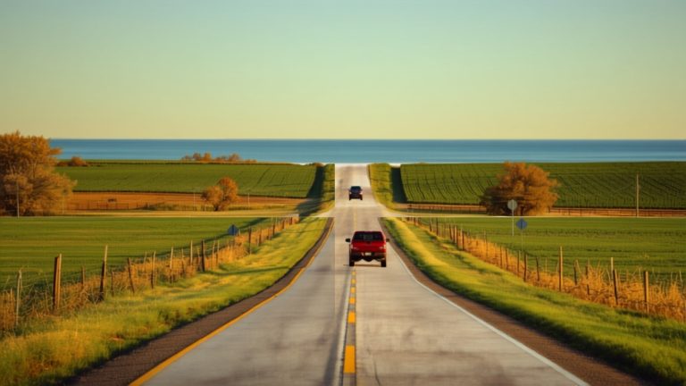 The roads between Lakeshore towns &mdash; every service-area decision is a drive-time decision