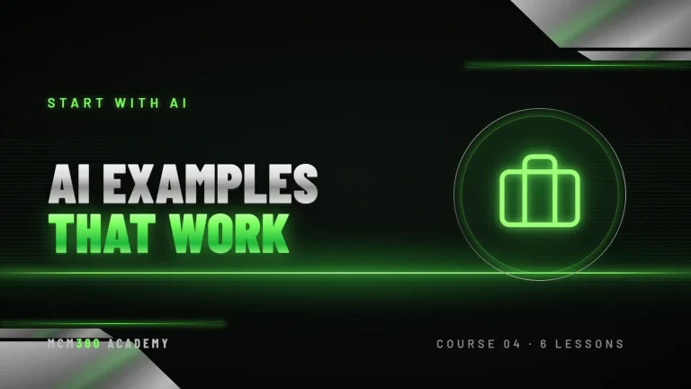 MCM360 Academy — AI examples that work course cover
