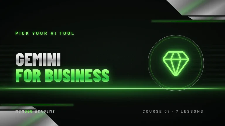 MCM360 Academy — Gemini for business course cover
